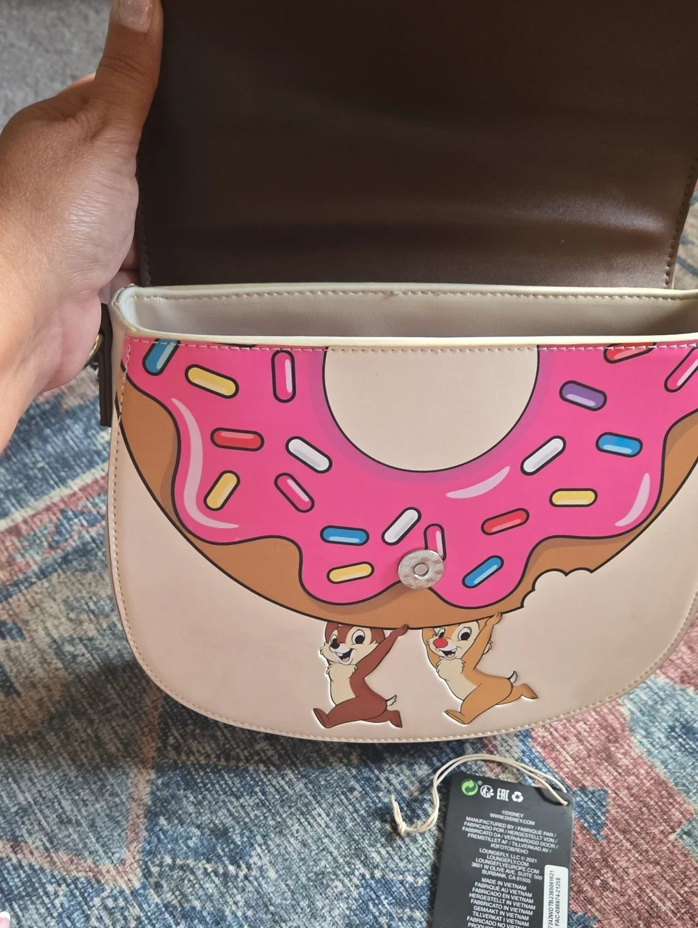 Disney Loungefly  Chip 'n' Dale Donut Purse - Brown, Cream & Yellow Set